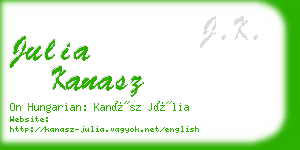 julia kanasz business card